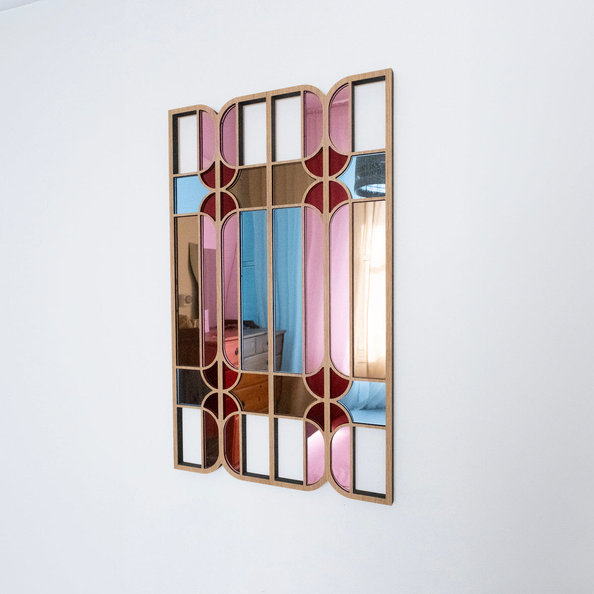 Square Patterned Mirror – Floral mirror Wall Art – BAVUA objects