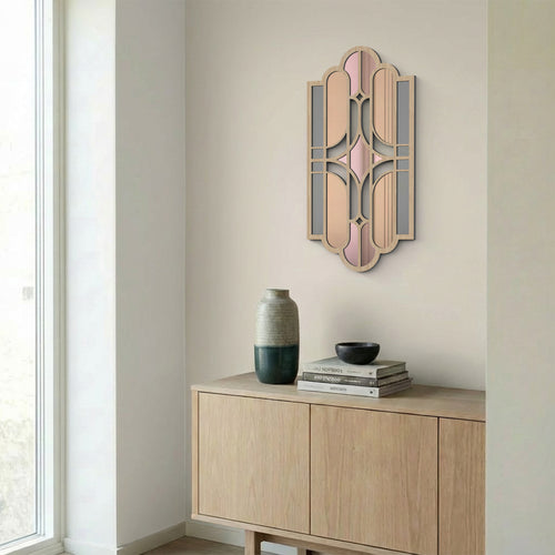 Geometric Color Mirror – Soft Pastels mirror Wall Art