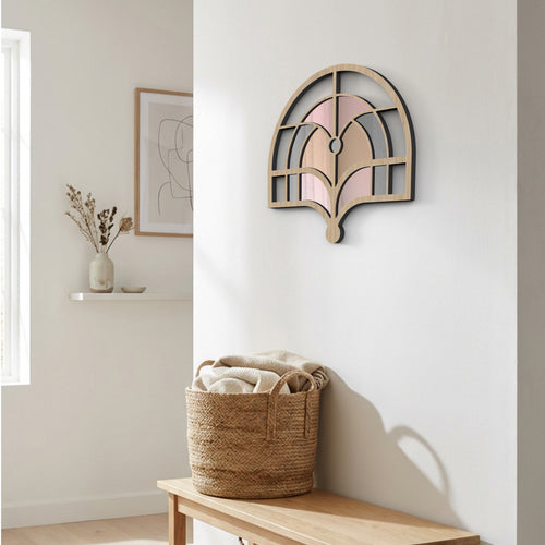 Arched shape Mirror – Soft pastels mirror Wall Art