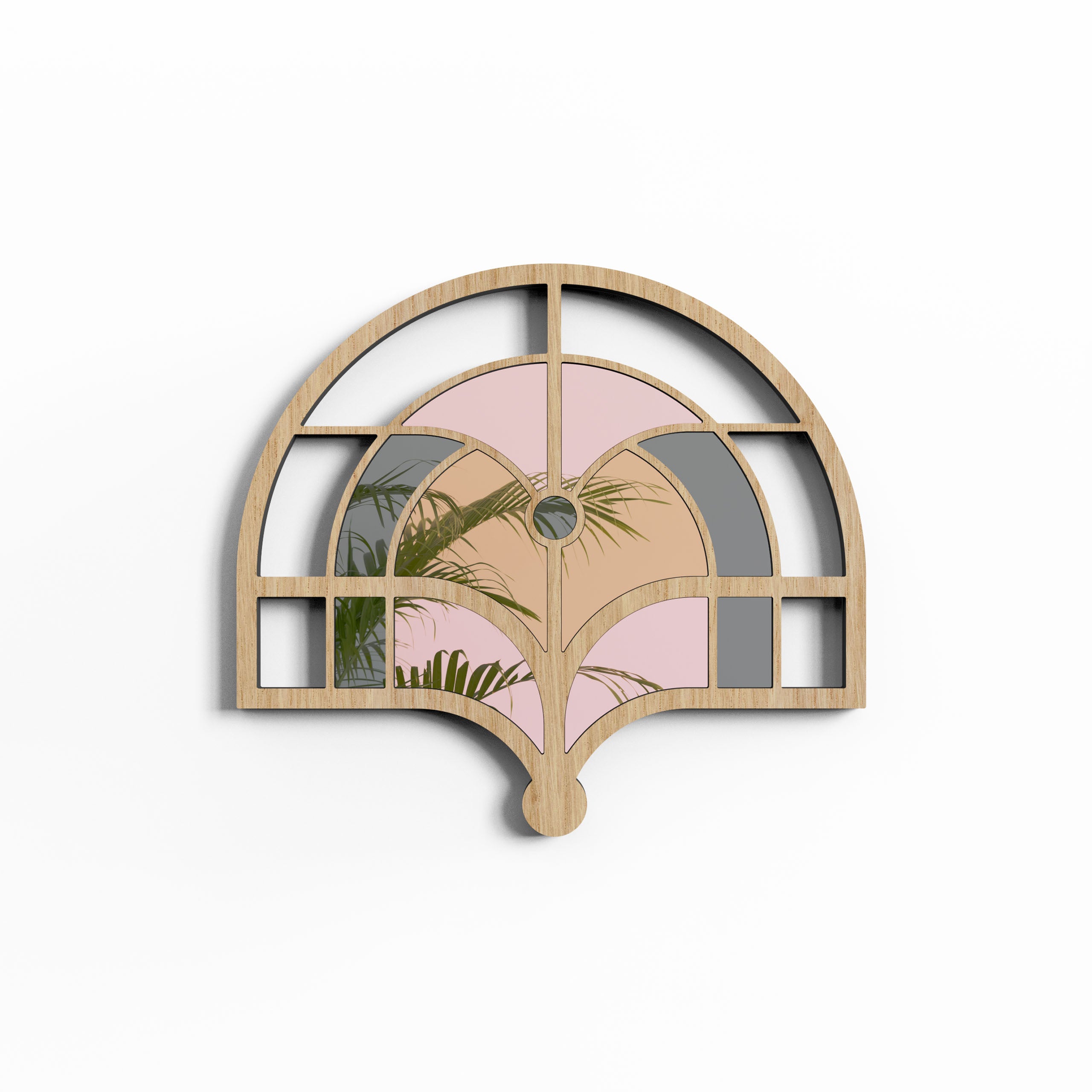 Arched shape Mirror – Soft pastels mirror Wall Art