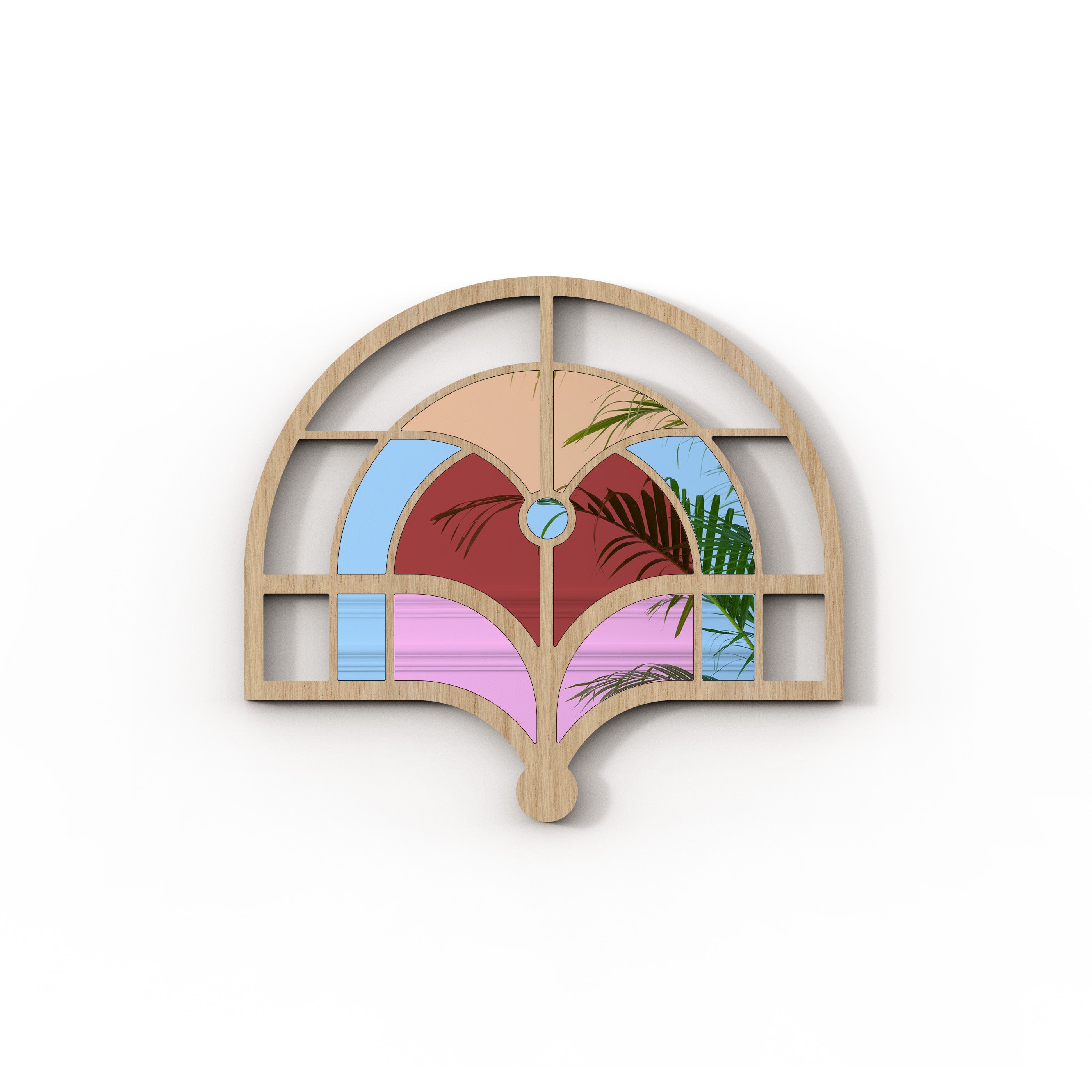 Arched shape Mirror – Floral mirror Wall Art