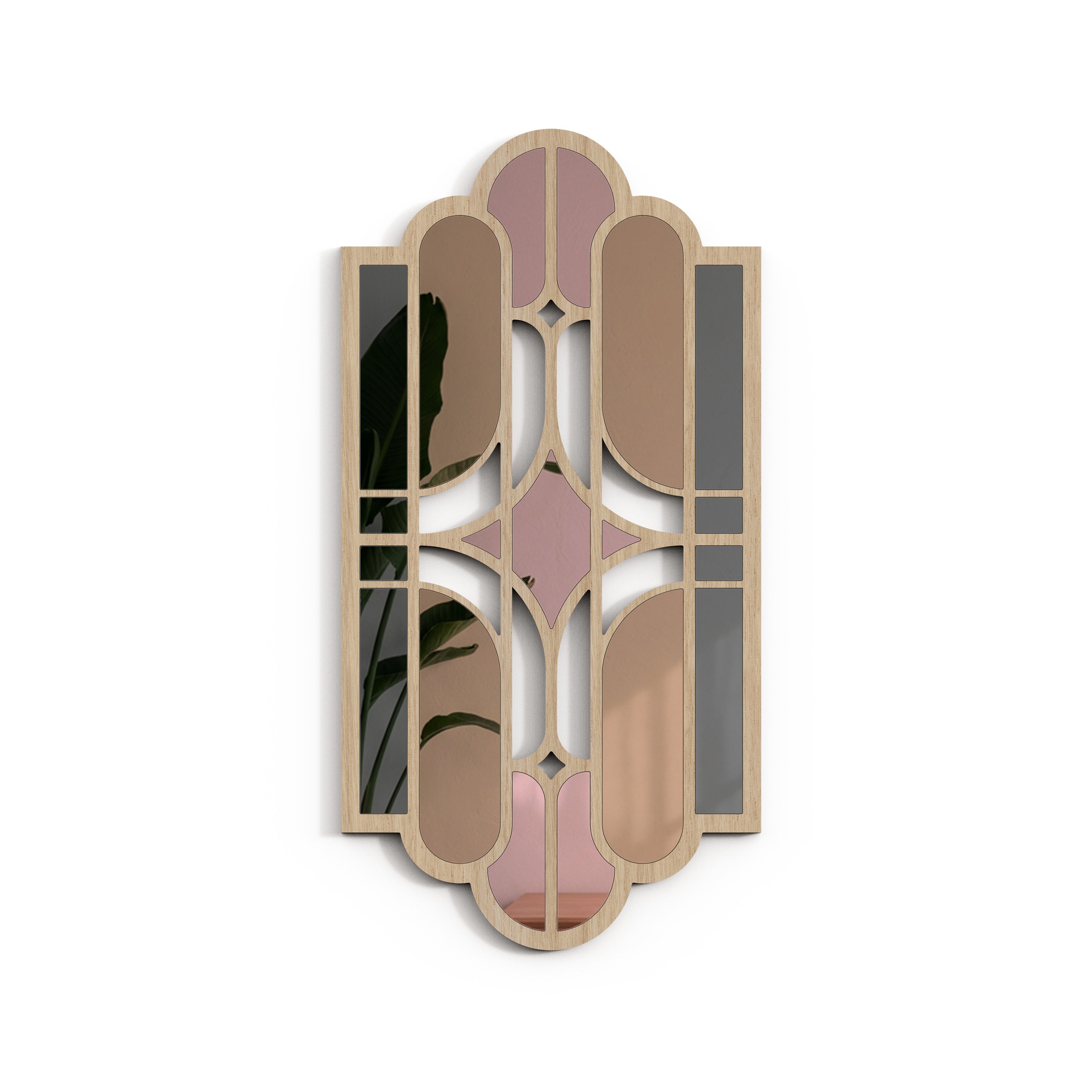 Geometric Color Mirror – Soft Pastels mirror Wall Art