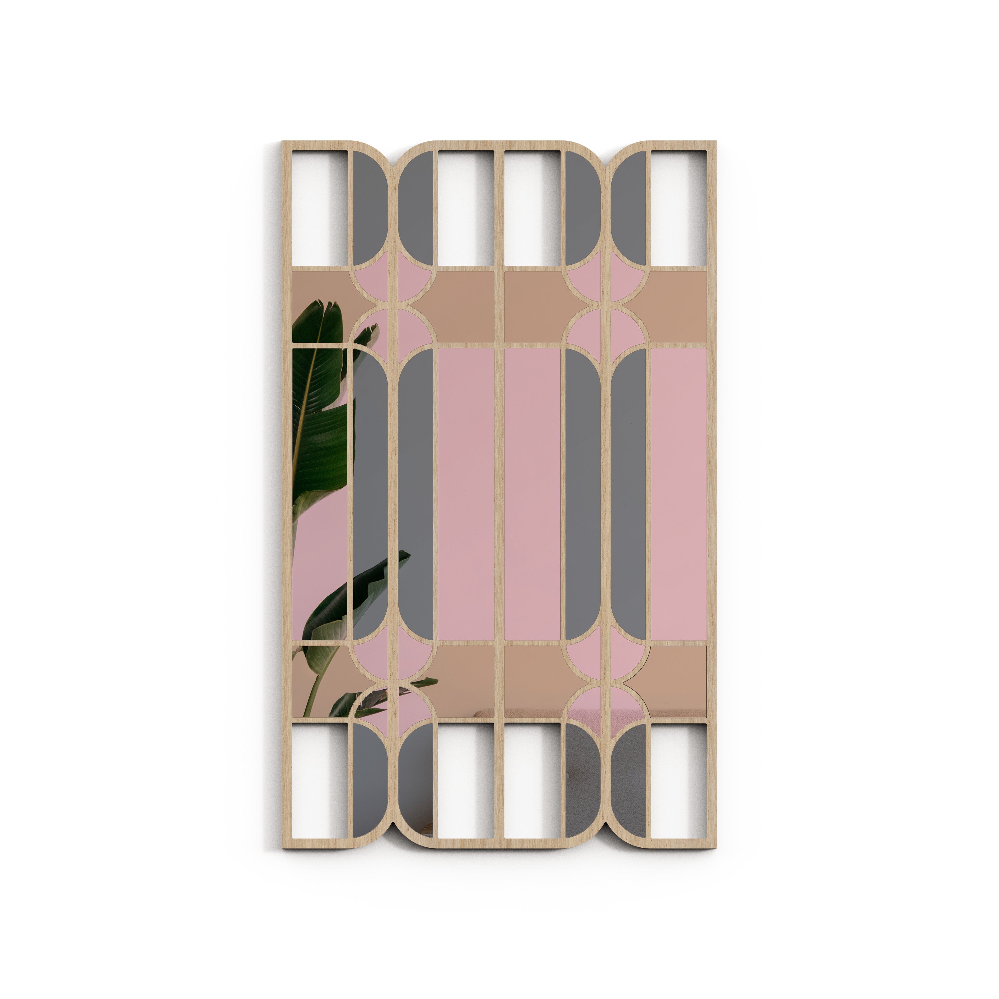 Square Patterned Mirror – Soft pastels mirror Wall Art